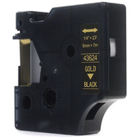 Tama JetWorld Zamiennik Dymo D1 Zoty na Czarnym 6mm x 7m LM100, LM100+, LM200, LM300, LM400, LM420P, LM350, LM350D, LM360D, LM450D, LM260P, LM120P, LM500TS, LM160, LM210D, LM280, LM150, LM220 (43624)