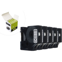 Tama JetWorld Zamiennik Dymo D1 Czarny na Biaym 12mm x 7m (5szt.) LM100, LM100+, LM200, LM300, LM400, LM420P, LM350, LM350D, LM360D, LM450D, LM260P, LM120P, LM500TS, LM160, LM210D, LM280, LM150, LM220 (45013) (S0720530)