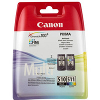 Oryginalny Tusz CMYK Canon PG-510, PG510, CL-511, CL511 (2970B017AA, 2970B010)