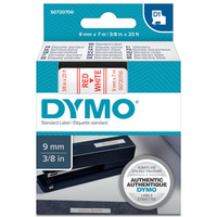 Tama DYMO D1 - 9 mm x 7 m, czerwony / biay S0720700 do drukarek etykiet (X)