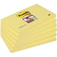 Bloczki3M POST-IT 76x127mm ��te (12) Super Sticky 70005197903