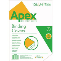 APEX okadki do bindowania A4 (biae, skropodobne) op. 100szt. 6500901 FELLOWES