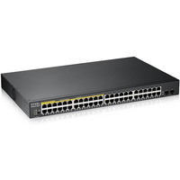 Przecznik zarzdzalny GS1900-48HP v2, 48-port GbE L2 Smart Switch 170W rack GS1900-48HPv2