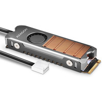 CLR-M2FAN Miedziany radiator z wentylatorem do dwustronnych dyskw M.2 SSD, wysoko 13mm