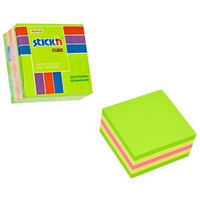 Bloczek STICKN 51x51mm zielony-mix neon i pastel 21534