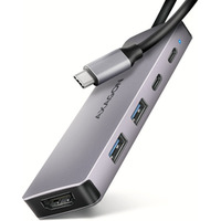 HMC-5H60 Wieloportovy hub USB 5in1, 5Gbps, 2 x USB-A, HDMI 4K/60Hz, 1x USB-C, PD 100W, 15cm USB-C kabel
