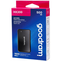 Dysk SSD HX200 500GB USB-C+A 1500/900MB/s czarny
