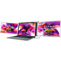 Przenone monitory do laptopa Smart Life S300 13, 3 cala, 2 monitory IPS, 1080p Full HD