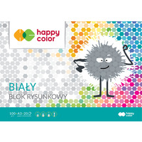 Blok rysunkowy biay A3, 100g, 20 ark, Happy Color HA 3710 3040-0