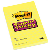 Bloczek samoprzylepny POST-IT Super Sticky (660-S), 102x152mm, 1x75 kart., ty