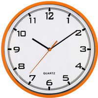 Zegar cienny plastikowy 25, 5 cm, pomaracz.z bia tarcz MPM E01.2478.60.A