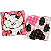 Diamentowa mozaika na magnesie IDEYKA, 9x9 cm, kids, puszyste uciski, 2 szt