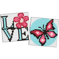 Diamentowa mozaika na magnesie IDEYKA, 9x9 cm, kids, peen wdzieku motyl, 2 szt