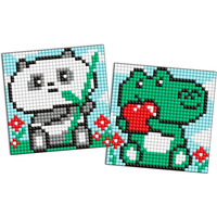 Diamentowa mozaika na magnesie IDEYKA, 9x9 cm, kids, dziwne rozkosze, 2 szt