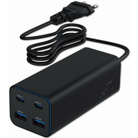 adowarka uniwersalna 100W GaN 2xUSB-A 2xUSB-C szybkie adowanie czarna