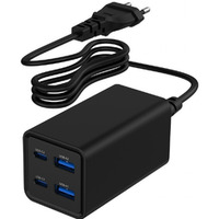 adowarka uniwersalna 65W GaN 2xUSB-A 2xUSB-C szybkie adowanie czarna