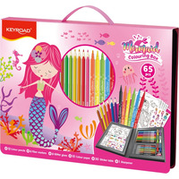 Zestaw artystyczny KEYROAD Mermaid, 65 elementw, pudeko z rczk, rowy