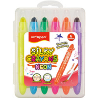 Kredki elowe KEYROAD Neon, 6 szt., mix kolorw neonowych
