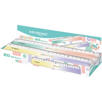 Linijka KEYROAD Jelly Gel, 20cm, display, mix kolorw