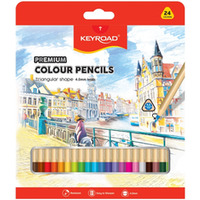 Kredki owkowe KEYROAD, trjktne, 4mm, 24 szt., mix kolorw