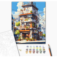 Malowanie po numerach BRUSHME, 40x50 cm, apartamenty w Tokio, 1 szt., w pudeku