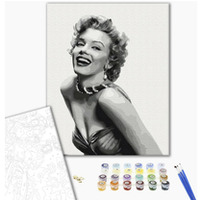Malowanie po numerach BRUSHME, 40x50 cm, niezapomniana Monroe, 1 szt., w pudeku