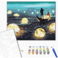 Malowanie po numerach BRUSHME, 40x50 cm, ksiycowy spacer, 1 szt., w pudeku