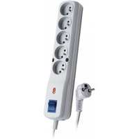 Listwa przeciwprzepiciowa LV-530W, 1L, 1.5m, szara