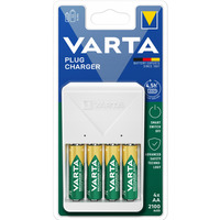 adowarka Plug Charger z czterema akumulatorkami AA 2100mAh VARTA