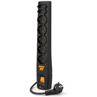 Listwa zasilajca P7 3M czarna-7 gniazd