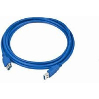 Przeduacz USB 3.0 typu AM-AF 3m niebieski