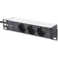 Listwa zasilajca PDU 10 cali RACK 3xSchuko, 2m 1xSchuko, 16A, Aluminiowa