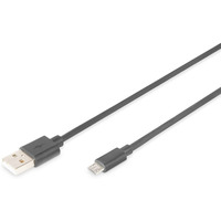 Kabel poczeniowy USB 2.0 HighSpeed Typ USB A/microUSB B M/M 1, 8m Czarny