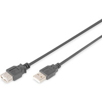 Przeduacz USB 2.0 A, mski / A, eski | d.1, 8m | Czarny