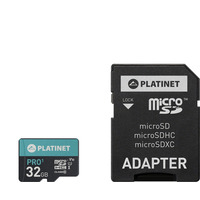Karta pamici Micro SDhc + adapter 32GB class10 UIII A1 90MB/s Platinet PMMSD32UI