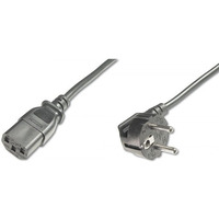 Kabel poczeniowy zasilajcy Typ Schuko ktowy/IEC C13 M/ 0, 8m Czarny