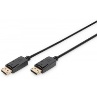 Kabel poczeniowy DisplayPort z zatrzaskami 4K 60Hz UHD Typ DP/DP M/M czarny 2m