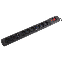 Listwa przeciwprzepiciowa Multi M9 1.5m czarna (9 gniazd)