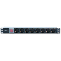 Listwa zasilajca Rack 19 cali 1U 250V/16A, 8xSCHUKO, 3m