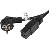 Kabel zasilajcy CEE 7/7 - IEC 320 C19 16A VDE 1.8M czarny