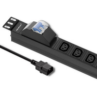 Listwa zasilajca do Rack 19cali | circuit breaker | 1U | 10A | PDU | 8xIEC C13 | 2m