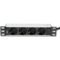 Listwa zasilajca Rack 10 1U 250V/16A 4xSchuko, 1, 8m