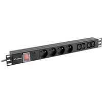 Listwa zasilajca Rack PDU 1U 16A 4X 230V PL 4X IEC C13 2m czarna