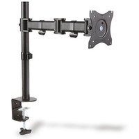 Stojak biurkowy pojedycz z zaciskiem, 1xLCD, max. 27´´, max. 8kg, uchylno-obrotowy 360 (PIVOT)