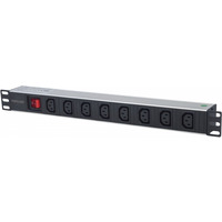 Listwa zasilajca rack 19 1U 110V-250V/10A 8 gniazd C13 kabel 2m