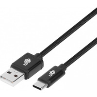 Kabel USB-USB C 1.5m czarny sznurek