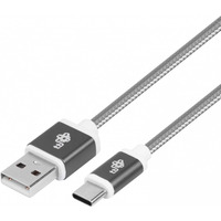 Kabel USB-USB C 1.5m szary sznurek