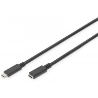 Kabel przeduajcy USB 3.1 Gen.2 SuperSpeed+ 10Gbps Typ USB C/USB C M/, PD 0, 7m Czarny