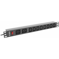 Listwa zasilajca Rack PDU 19 cali 1U 16A 2X C19 8X IEC C13 czarny C20
