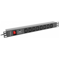 Listwa zasilajca Rack PDU 19 cali 1U 16A 8X IEC C13 2m czarna C20